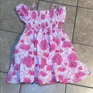 Girls Pink Floral Summer Sundress